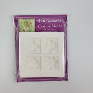 Arnold Grummer's Paper Casting Mold Mini Assortment Star Heart Flower Butterfly